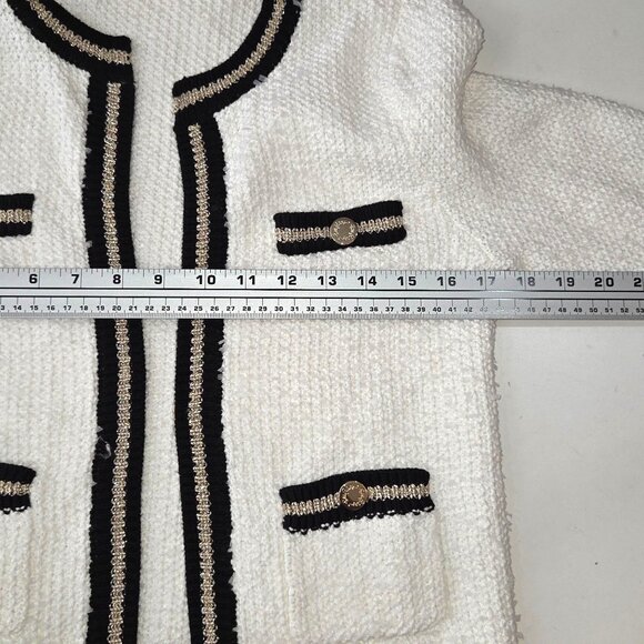 Lilly Pulitzer Women's Nalayna Cardigan Knit White, black Gold Size S Classic - Picture 10 of 11